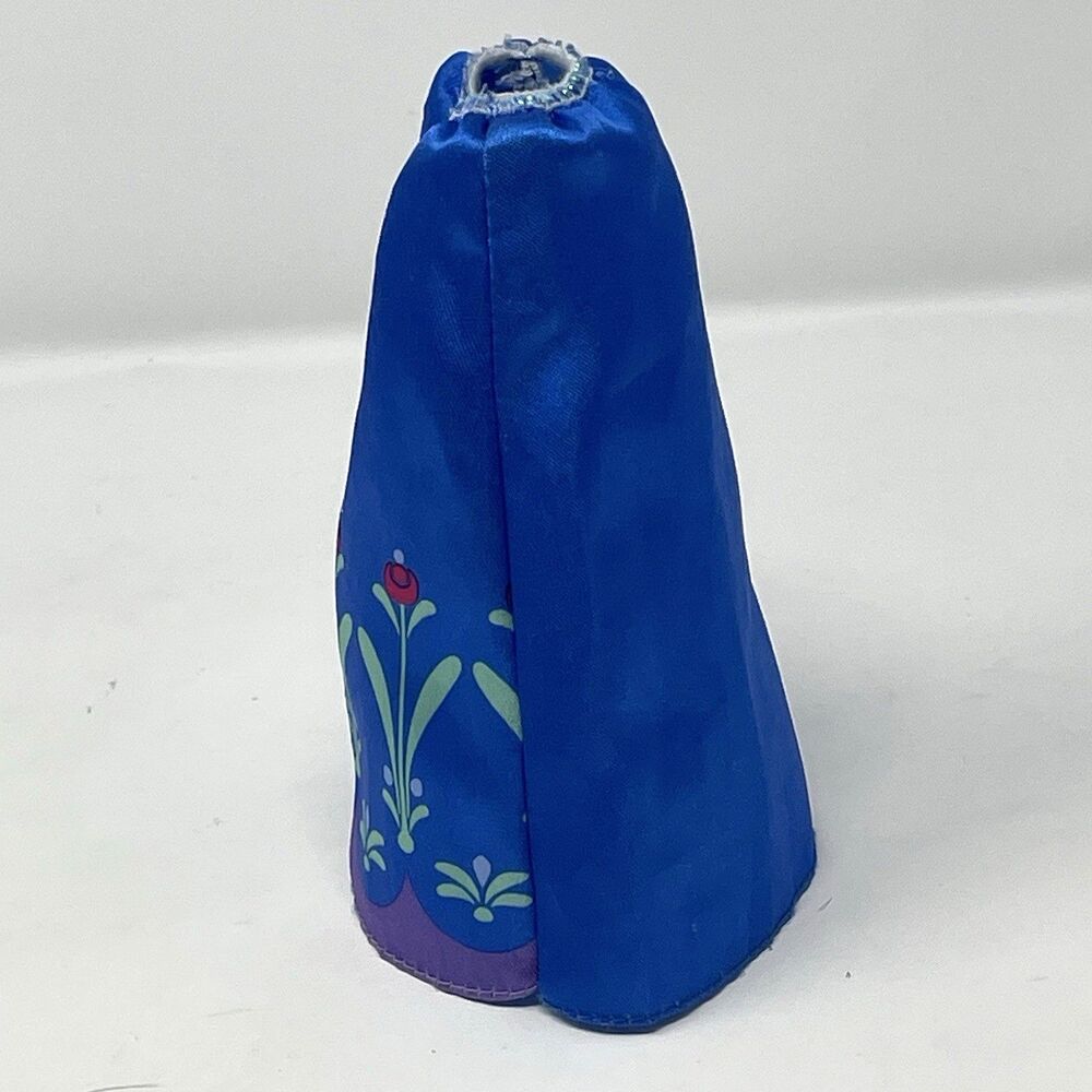 Disney Frozen Princess Anna Doll Skirt Blue Satin Floral Flowers Accessory - Picture 2 of 11
